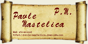 Pavle Mastelica vizit kartica
